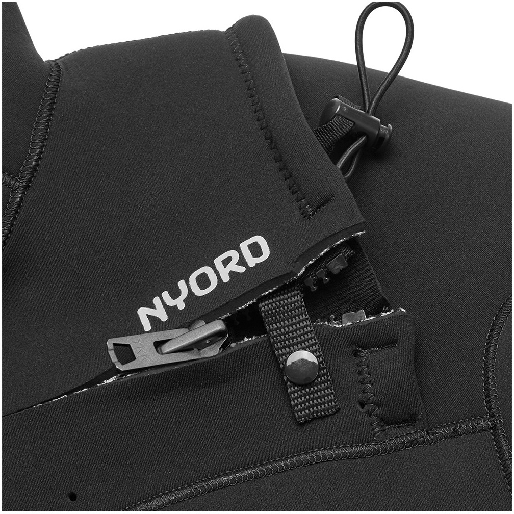 2025 Nyord Womens Furno Ultra Plus 6/5/4mm Hooded Chest Zip Wetsuit FUPW654001 - Black